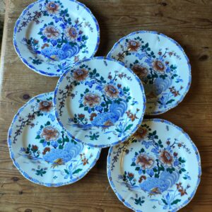 Assiette à Dessert Coq et Pivoines