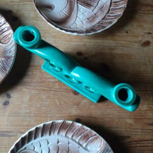 Bougeoir en Céramique Bleu