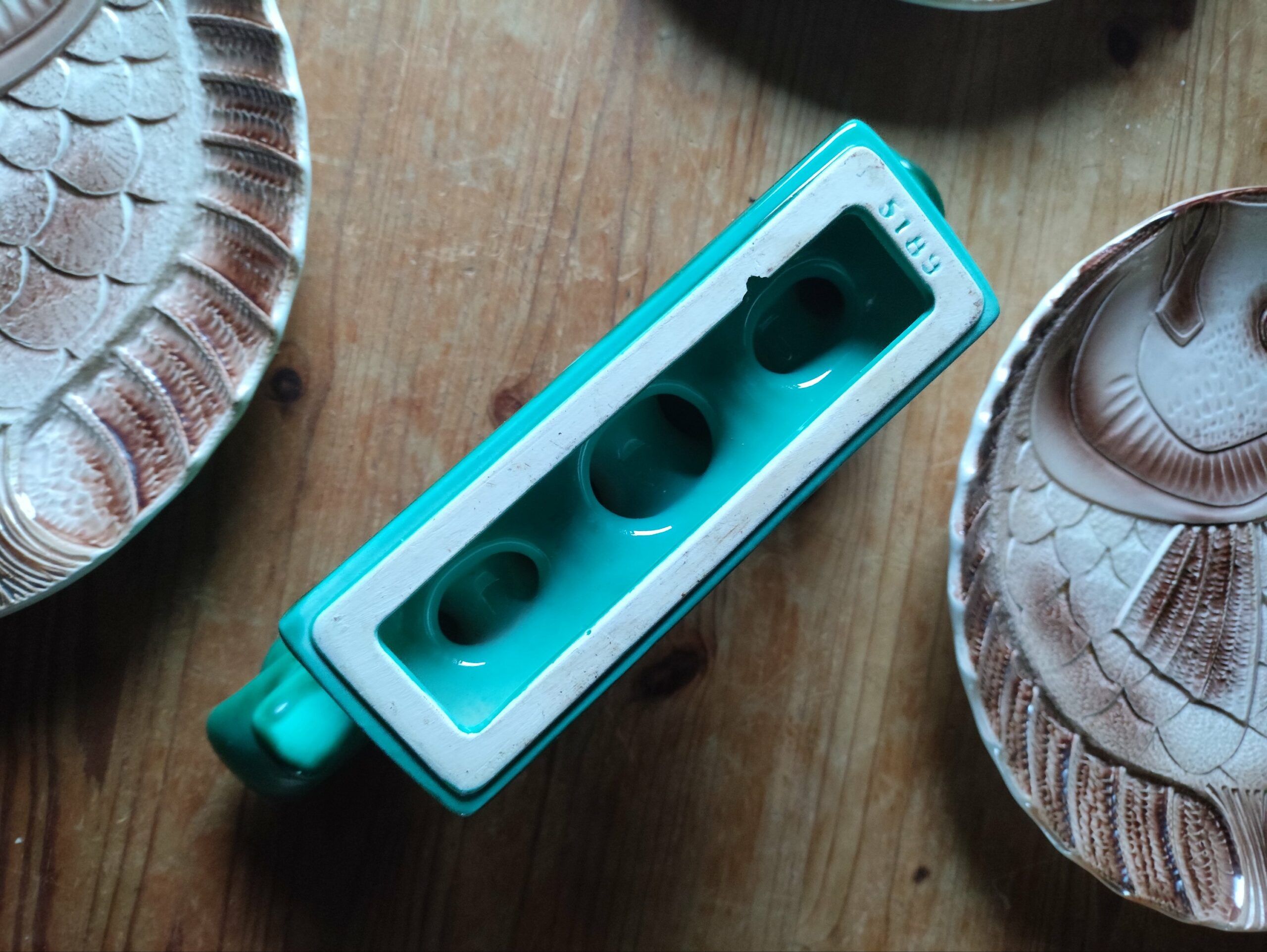 Bougeoir en Céramique Bleu – Image 5