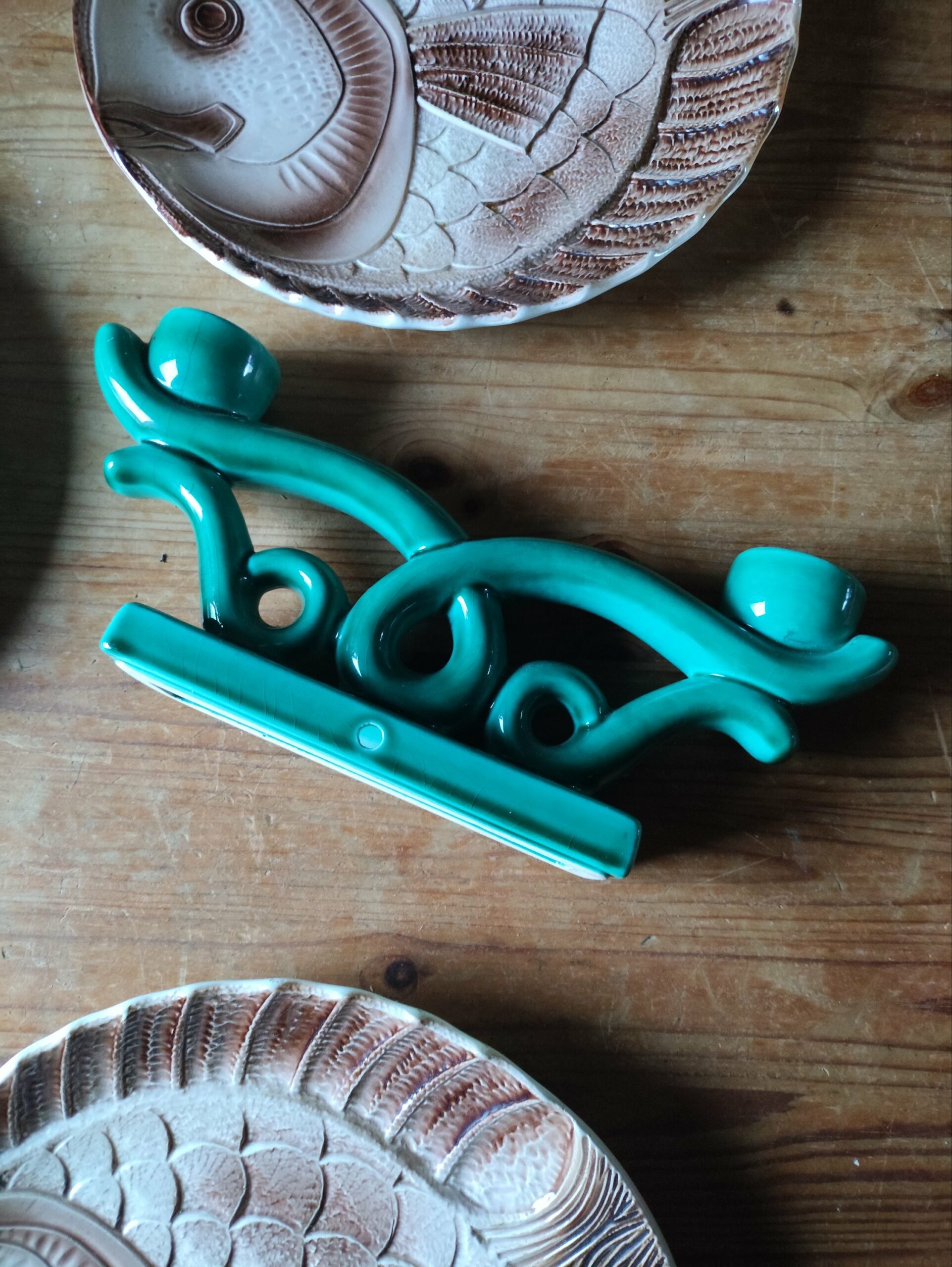 Bougeoir en Céramique Bleu – Image 4