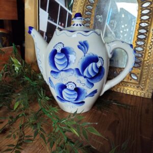 Théière Porcelaine Russe Gzhel